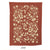 Rust-colored towel with flowering and fruiting strawberries and cherries