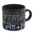 Black mug with math formulas.