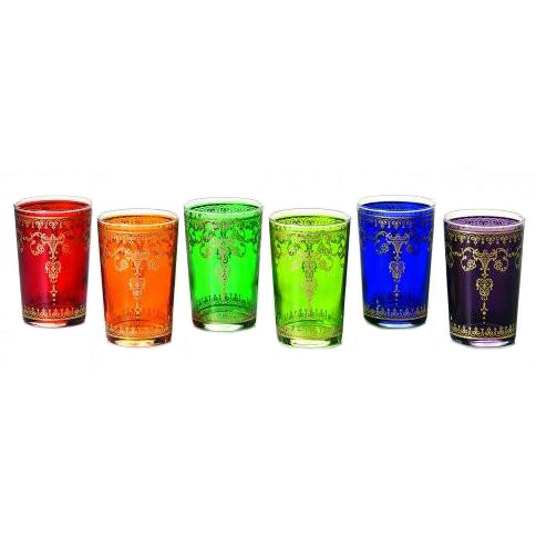 Set of Assorted Color Tea Glasses Marjana Palais Design | Scents & Feel