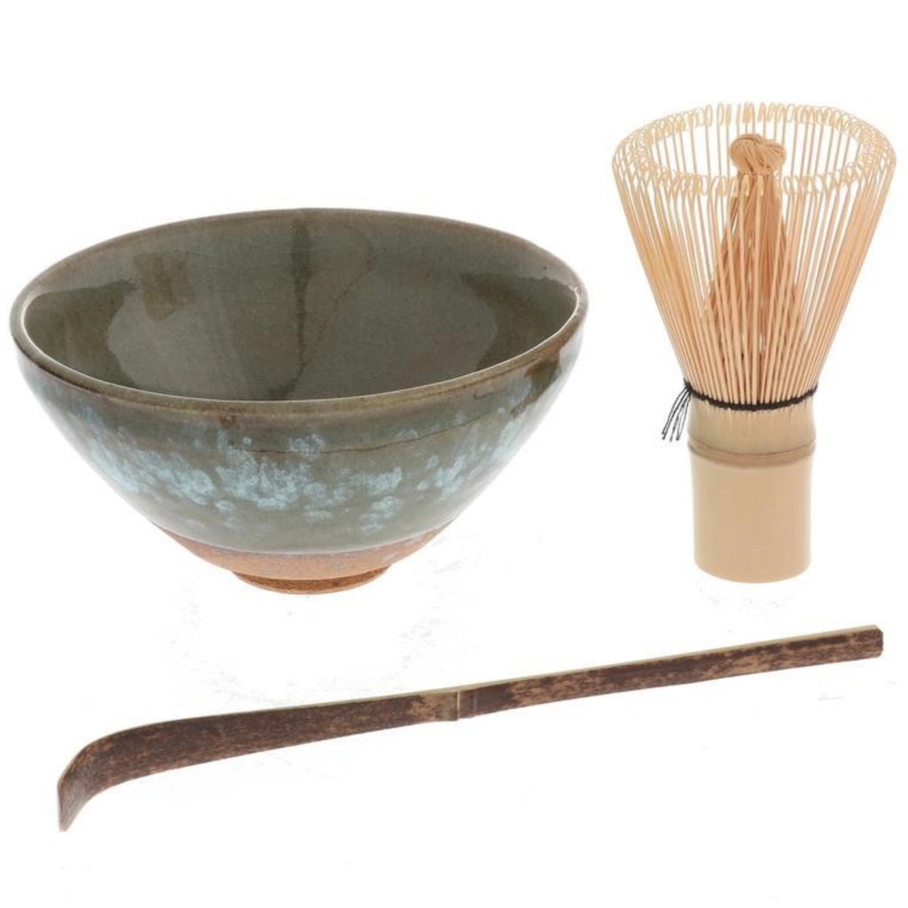 Matcha Tools Set Tea Set Bamboo Whisk Scoop Ceramic Bowl Handmade