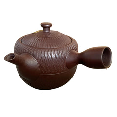Etched Clay Japanese Teapot