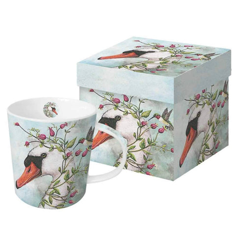 Swan and Hummingbird Mug